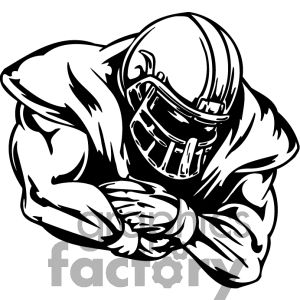 Football player guarding the ball Football Clip Art, Vinyl Art Wall, Ball Clipart, Football Decal, Girls Football Boots, Royalty Free Clipart, Head And Shoulders, Football Wall, American Football Players