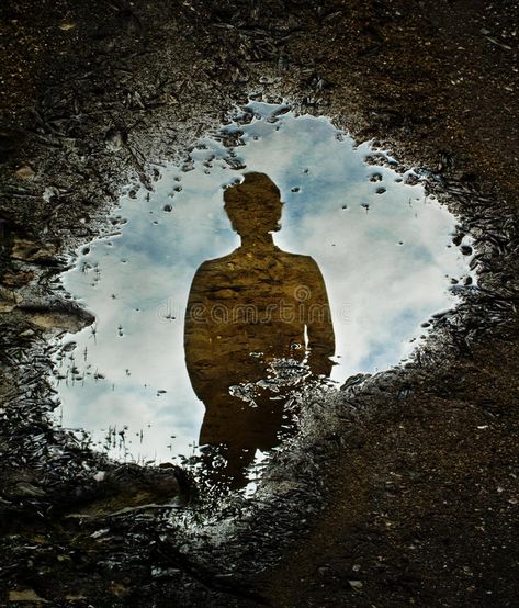 Silhouette and puddle. Through the Looking Glass, reflection on a water puddle , #Sponsored, #puddle, #Silhouette, #Glass, #water, #reflection #ad Puddle Reflection, Glass Reflection, Water Puddle, Chihiro Y Haku, Reflection Photos, Reflection Photography, Healing Waters, Water Reflections, Through The Looking Glass