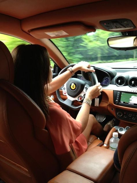 Ferrari Ferrari Aesthetic, Pedal Pumping, Girl Driving, Woman Driving, Ferrari Ff, Bad Drivers, Girls Driving, Luxury Car Interior, Rental Car