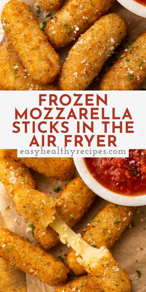 Frozen Cheese Sticks In Air Fryer, Air Fryer Mozzarella Sticks Frozen, Easy Air Fryer Snacks, Frozen Mozzarella Sticks, Air Fryer Mozzarella Sticks, Air Fryer Snacks, Ninja Grill, Cooking Crafts, Snacks And Appetizers