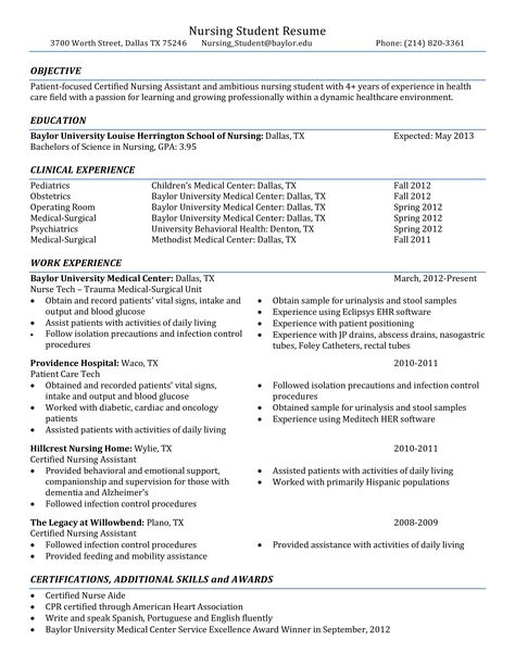 Sample Nursing Student Resume - How to draft a Nursing Student Resume? Download this Sample Nursing Student Resume template now! Nursing Student Resume, Student Nurse Resume, Nursing Resume Examples, Resume Nurse, Nurse Skills, Graduate Nurse, College Resume Template, Bachelor Of Science In Nursing, Registered Nurse Resume