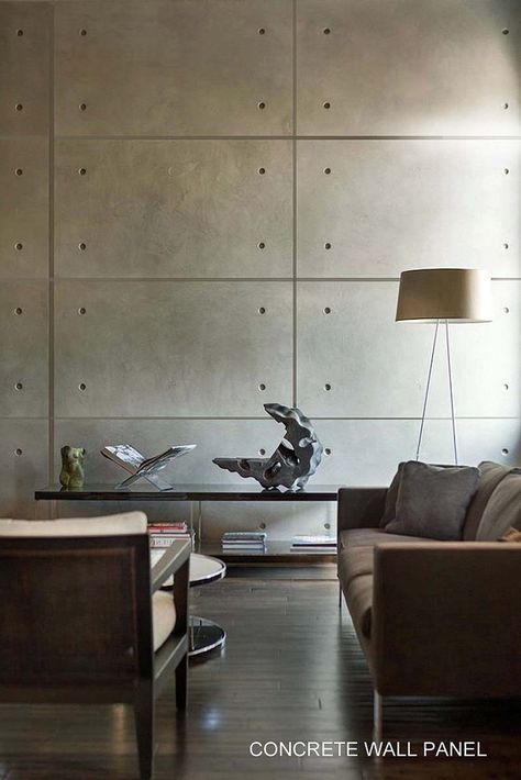 Concrete Walls Interior, Leather Wall Panels, Concrete Wall Texture, Concrete Wall Panels, Concrete Effect Paint, Concrete Interiors, Pine Walls, Cement Wall, Interior Wall Decor