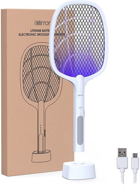 Bug Zapper Racket Fly Zapper, Purple Led Lights, Mosquito Zapper, Glue Traps, Bug Killer, Kill Mosquitos, Fly Swatter, Bug Zapper, Mosquito Killer