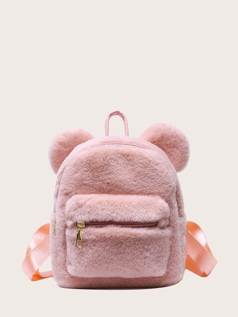 Fluffy Backpack, Fur Backpack, Winter Bags, Mini Mochila, Grey Backpacks, Purple Backpack, Plush Bags, Plush Backpack, Kids Backpack