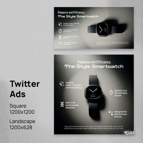 Product Features Twitter Ads Design Template 🚀 Highlight Your Product Features with Stunning Twitter Ads! 🚀 Looking to showcase the best features of your product on Twitter? Our Product Features Twitter Ads Design Template is your ultimate tool. With sleek layouts and compelling visuals, this template helps you create eye-catching ads that highlight your product’s unique selling points. Twitter Ads, Ads Design, Watch Faces, Ad Design, Real Time, New Design, Design Template, Product Features, Improve Yourself