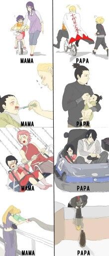 Mother vs Father Female Naruto X Everyone, Shikadai And Sarada, Sakura Parents, Sarada X Boruto, Boruto Shikadai, Boruto X Sarada, Naruto Meme, Boruto Sarada, Naruto Y Hinata