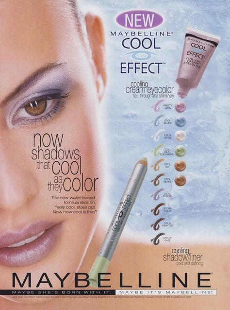 Y2k Eye Makeup, Frosty Makeup, Early 2000s Makeup, 2000 Makeup, Ice Makeup, Discontinued Makeup, 90s Makeup Look, Vintage Makeup Ads, Y2k Makeup