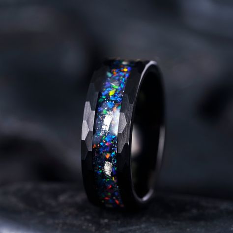 Black Tungsten Mens Rings, Wedding Band For Men, Tungsten Wedding Band, Black Wedding Band, Tungsten Carbide Wedding Bands, Opal Wedding Rings, Meteorite Ring, Tungsten Wedding Rings, Tungsten Carbide Rings