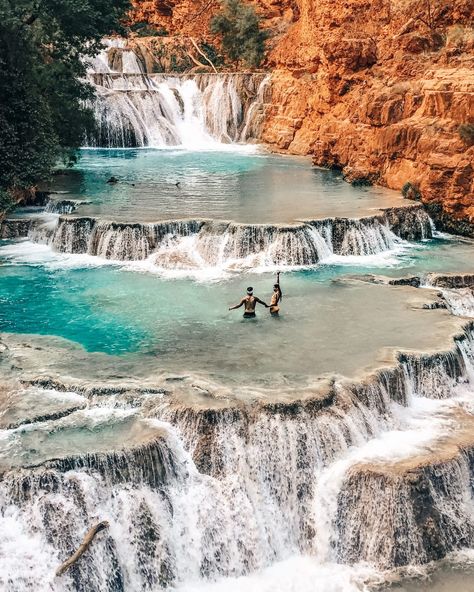 Havasupai Falls - Literally Everything You Need to Know - Ruhls of the Road Chiang Mai Waterfall, Chiang Mai Temples, Thailand Waterfalls, Thailand Chiang Mai, Havasupai Falls, Thailand Honeymoon, Thailand Adventure, Thailand Vacation, Havasu Falls