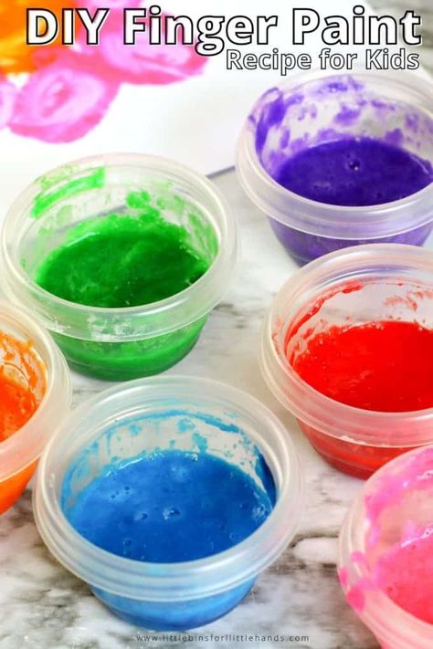 Finger Paint Recipe, Finger Painting For Toddlers, Homemade Finger Paint, Diy Puffy Paint, Finger Painting For Kids, Paint Recipe, Diy Fluffy Slime, Homemade Paint, Halloween Treats For Kids