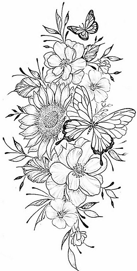 Flower Thigh Piece, Thigh Tattoos Stencil, Tattoos Stencil, Hip Thigh Tattoos, Thigh Piece, Thigh Tattoos, Tattoos Women, Style Tattoo, Horror Tattoo