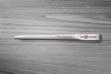 Free Pen Mockup in PSD For Designing Promotional Pens Promotional Pens, Free Logo Mockup, Logo Mockup, Pen Case, Online Magazine, Mockup Free Download, Brush Pen, Writing Instruments, Mockup Free Psd