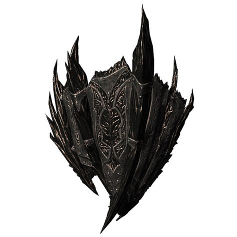 Armor Accessories, Daedric Armor, Dragon Shield, Legendary Dragons, Dragon Games, Elder Scrolls, Asymmetrical Design, Skyrim, Fashion Ideas