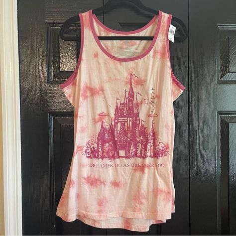 Nwt Disney Pink/Mauve Castle Tank Top. Women’s Size Xl. Smoke Free Pet Free Home. Disney Boutique, Disney Tank Tops, Disney Tanks, Pink Castle, Tank Top Women, Pink Mauve, Tie Dye Tank Top, Tanktop Girl, Sequin Tank Tops