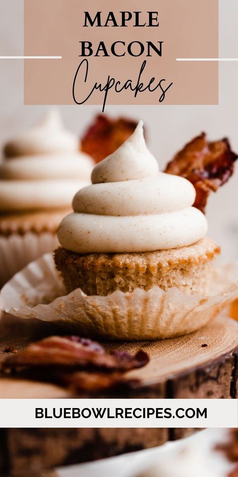 Maple Syrup And Bacon Cupcakes, Maple Bacon Frosting Recipe, Maple Frosting Cupcakes, Maple Bacon Cupcakes Cake Mix Recipe, Bourbon Pecan Cupcakes, Call Cupcake Flavors, Maple Bacon Cupcakes Recipe, Maple Walnut Cupcakes, Maple Bacon Bourbon Cupcakes