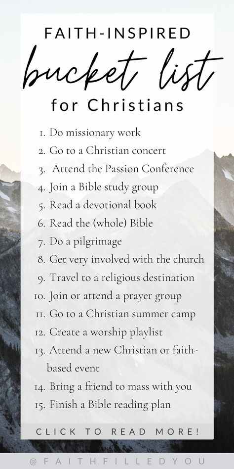 Faith-Inspired Christian Bucket List Ideas Christian Bucket List, Christian Concert, Christian Lifestyle Blog, Kids Goals, Blue Quotes, Bucket List Ideas, Missionary Work, Bible Study Group, Jesus Faith