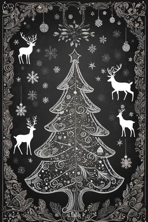 Immerse yourself in the charm of the season with monochrome chalkboard-style art celebrating Christmas and New Year. From trees to Santa and reindeer, these symbolistic primitive patterns capture the essence of the holidays. Explore the world of minimalistic beauty! 🎅🦌🌟 #ChalkboardArt #MonochromeMagic #HolidayDrawings #PrimitiveArt #SymbolicSketches #BobiloArt 🎨 Follow @Bobilo_art for more
#ChalkboardArt #MonochromeMagic #HolidayDrawings #PrimitiveArt #SymbolicSketches #Bobilo_art Christmas Tree Chalkboard Art, Monochrome Christmas, Christmas Chalkboard Art, Paint Christmas, Primitive Patterns, Christmas Pics, Christmas Chalkboard, Chalkboard Style, Celebrating Christmas