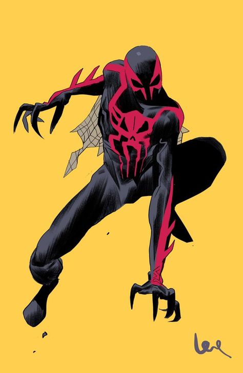 Doodle Marvel, New Spiderman Suit, Marvel 2099, Pfp Banner, Spiderman 2099, Spider Man 2099, Marvel Characters Art, Marvel Superhero Posters, Spiderman Pictures