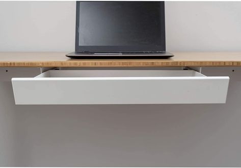 AmazonSmile : Stand Up Desk Store Add-On Office Sliding Under-Desk Drawer Storage Organizer for Standing Desks (White) : Office Products Under Desk Shelf, Drawers For Under Desk, Under Desk Drawers, Diy Under Desk Drawer, Drawer For Under Desk, Under Desk Drawer Unit, Cable Tidy Under Desk, Computer Desks For Home, Under Desk Storage