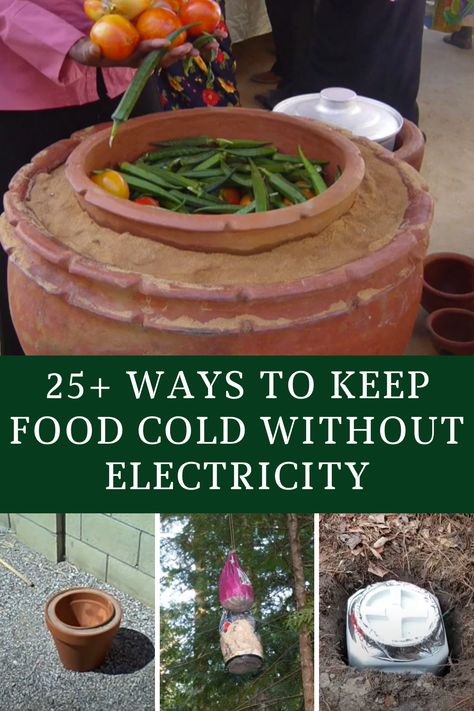 Off Grid Food Storage, Off Grid Refrigerator, Cooling Foods, Harvest Storage, Survival Skills Emergency Preparedness, Emergency Preparedness Food, Off Grid Survival, Passive Cooling, Refrigeration And Air Conditioning