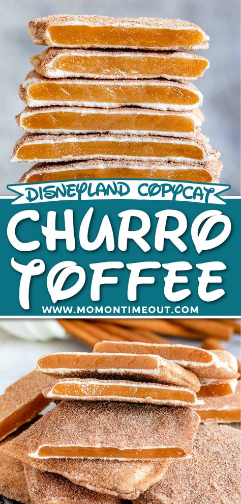 Churro Toffee Recipe, Churro Toffee, Mom On Timeout, Toffee Recipe, Toffee Bars, Candy Recipes Homemade, Homemade Candies, Candy Desserts, Menu Ideas