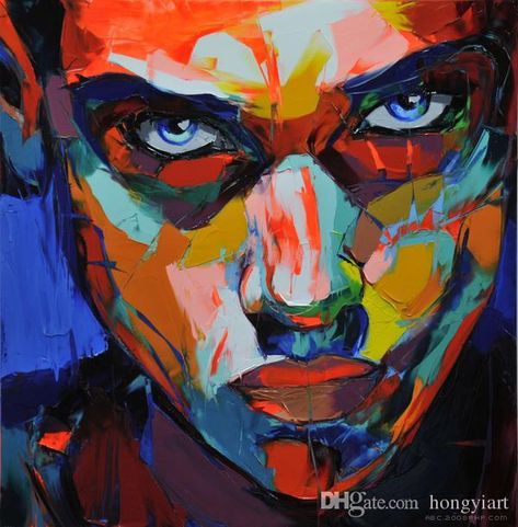 2018 Hand Painted Palette Knife Painting Portrait Palette Knife Francoise Nielly Man Face Abstract Oil Painting Impasto Figure On Canvas New From Hongyiart, $66.5 | Dhgate.Com Francoise Nielly, Françoise Nielly, Face Oil Painting, Pondicherry, Palette Knife Painting, Oil Painting Portrait, Colorful Portrait, Abstract Portrait, Colorful Paintings