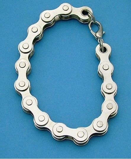 Men's Motorcycle Biker's Real Chain Bracelet - New Motorcycle Chain Art, Bicycle Jewelry, Rock & Roll, Hardware Jewelry, Wire Diy, Motorcycle Chain, Creative Wall Decor, Diy Holiday Gifts, Bike Chain