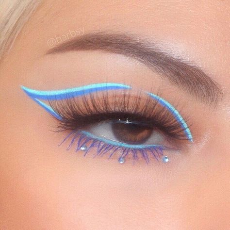 Eyeliner Idea, Eyeliner Ideas, Eye Makeup Images, Cute Eye Makeup, Graphic Makeup, Rave Makeup, Graphic Eyeliner, Eye Makeup Pictures, Eye Makeup Designs