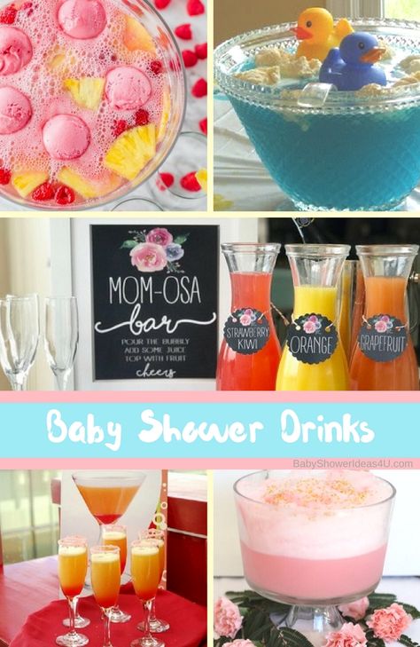 Baby Shower Drinks - Punch Recipes - Baby Shower Ideas - Themes - Games Pink Baby Shower Punch, Blue Drinks For Baby Shower Recipes, Blue Punch Recipes For Baby Shower Boys, Blue Punch For Baby Shower Recipe, Baby Shower Punch With Sherbert, Yellow Punch, Blue Drink For Baby Shower Boys, Pink Punch Recipes, Baby Shower Punch Recipes