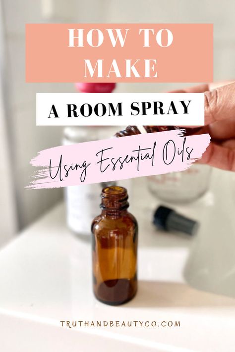 adding drops of essential oils in a small spray bottle Room Spray With Essential Oils, Diy Room Spray, Homemade Air Freshener, Using Essential Oils, Diy Room, Living Environment, Room Spray, Essential Oil, Plant Based