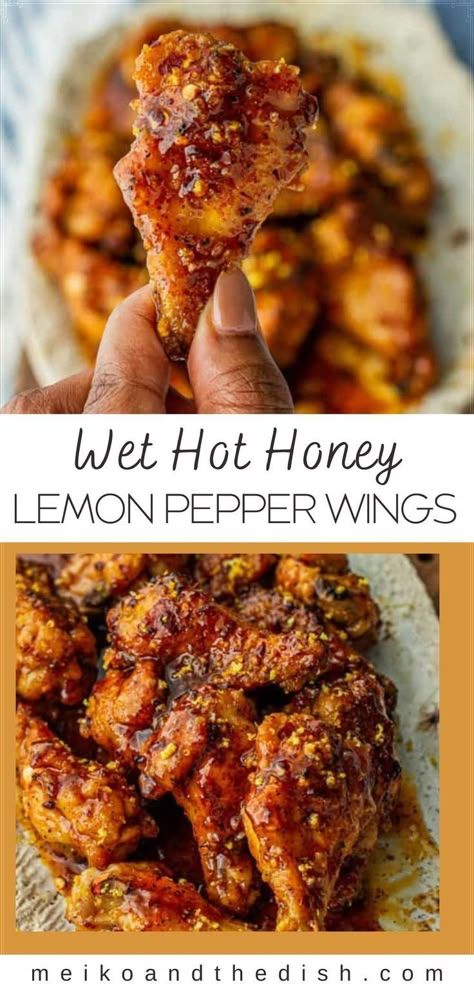 Hot Lemon Pepper Sauce, Lemon Pepper Wings Air Fryer, Hot Lemon Pepper Wings, Wings Air Fryer Recipe, Hot Honey Lemon Pepper Wings, Wings Sauces, Honey Lemon Pepper Wings, Lemon Pepper Chicken Wings Recipe, Wings Air Fryer