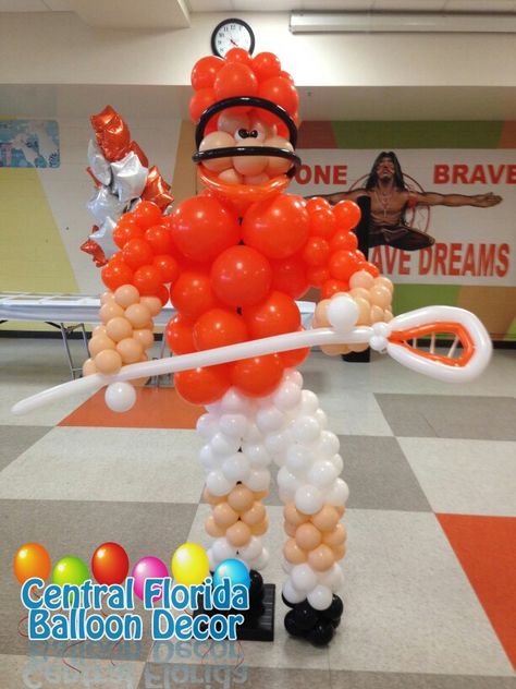 Boone lacrosse player Lacrosse Parade Float, Lacrosse Sticks, Sports Decor, Parade Float, Senior Night, Sports Decorations, Lacrosse, Balloon Decorations, Graduation Party