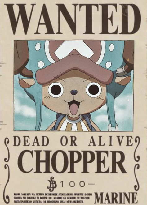 One Piece wanted poster on my redbubble! Chopper Wanted Poster, Wanted Poster One Piece, Wanted One Piece, One Piece Poster, Rick And Morty Drawing, One Piece Bounties, One Piece Chopper, Grunge Posters, Anime Wall Prints !!