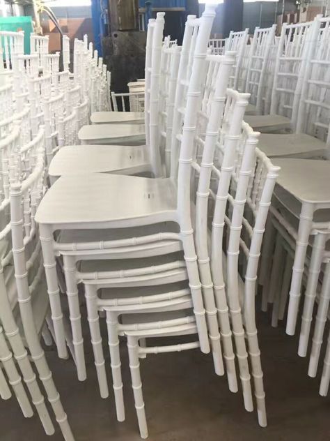 Cooking School Interior, Event Planner Office, Leaf Decor Wedding, White Plastic Chairs, Event Chairs, Party Planning Business, Molded Chair, Decor Business, Party Chairs