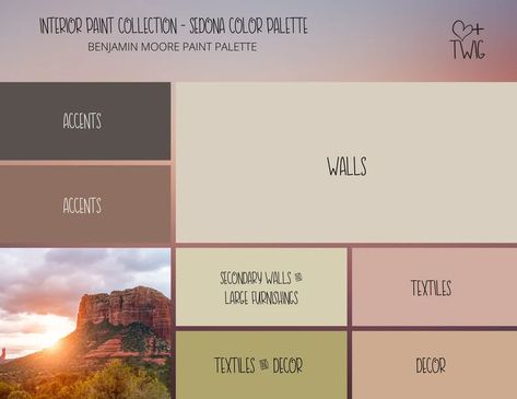 Desert Kitchen Decor, Southwest Bedroom Paint Colors, Southwest Paint Colors Interior, Southwestern Paint Colors, Arizona Decor Interior Design, Desert Paint Colors, Desert Sunset Color Palette, Southwest Paint Colors, Desert Style Home