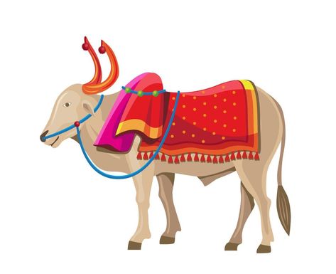 decorated bullock standing, Bail Pola festival, maharashtra, india isolated vector Pola Festival Maharashtra, Bail Pola Festival Maharashtra, Bail Pola Background, Bail Pola Festival, Bail Pola Photo, Pola Festival, Ox Illustration, Bail Pola, Bull Images