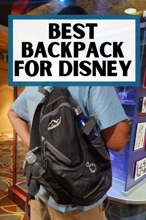 When you take a trip to Disney World, you are going to need a bag to carry all of your gear. We believe that backpacks are great bags to carry with you to Disney because it allows your arms to be totally free and you can balance the weight across your back instead of one just one shoulder. We’ve tried out plenty & have come up with the best backpack for Disney World. Best Backpack For Disney World, Backpack For Disney World, Disney Park Essentials, Backpack For Disney, Disney World Backpack, Disney Packing List, Packing List For Disney, Disney Packing, Disney Bags Backpacks