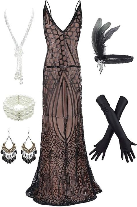 Prom Dresses Gatsby, Great Gatsby Prom, 1920s Theme, Gatsby Accessories, Gown Costume, Great Gatsby Themed Party, Gatsby Themed Party, Great Gatsby Fashion, Prom 2024