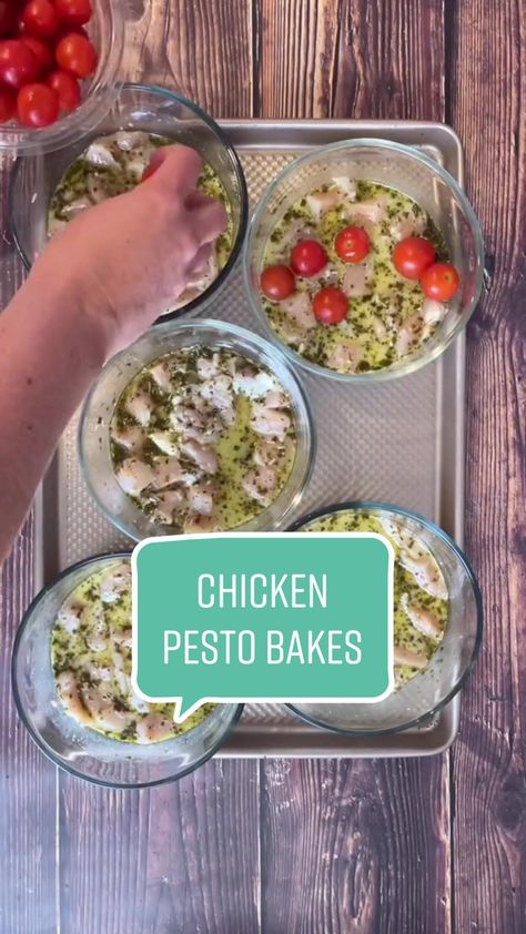 My most VIRAL single serve oven baked meal prep recipe💥Have you tried... | Meal Prep Ideas | TikTok Single Serve Chicken Pesto Bake, Easy Oven Meal Prep, Healthy Meal Prep Bowls For The Week, Single Dish Meal Prep, Single Serve Meals Healthy, Meal Prep Oven Meals, Glass Tupperware Meal Prep, Oven Meal Prep For The Week, One Pot Meal Prep Healthy