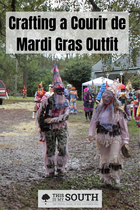 How to Make a Courir de Mardi Gras Outfit - This Is My South Mardi Gras Pants Diy Cajun, Gumbo Ingredients, Mardi Gras Hats, Folk Culture, Louisiana Travel, Girls Weekend Getaway, Southern Travel, Girlfriends Getaway, Mardi Gras Outfits