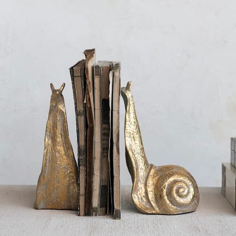 Interior Boho, Decorative Bookends, Keramik Design, Creative Co Op, Michael Store, Metal Casting, Bungalow Rose, Shape Design, Rustic Style