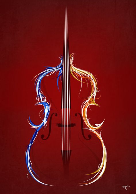 Double bass by DavidMel on DeviantArt Double Bass Art, Hotrod Flames, Bass Quotes, Bass Art, Double Bass Player, Bass Guitar Quotes, Harley Davidson Images, Bass Guitar Lessons, Orchestra Music