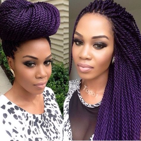 "Missing my violet twists " Photo taken by @tupo1 on Instagram, pinned via the InstaPin iOS App! http://www.instapinapp.com (02/22/2015) Senegalese Twist Hairstyles, Purple Braids, Senegalese Twists, African American Braids, American Hairstyles, Nice Hair, Crochet Braids Hairstyles, Braid In Hair Extensions, Braided Hairstyles Updo