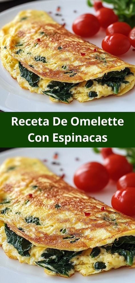 ¿Necesitas una receta rápida y deliciosa? Prueba esta receta de omelette con espinacas. Es una de las recetas fáciles que combinan lo mejor de las recetas de desayuno y recetas saludables. Jambalaya, Omelet, Sin Gluten, Tortillas, Breakfast Ideas, Healthy Recipes, Diet, Health