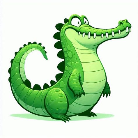 A green crocodile with a green head and the word t on it | Premium AI-generated image Green Crocodile, Graphic Resources, Green