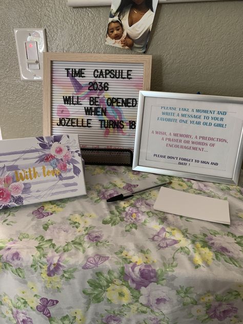 First Birthday Time Capsule, Birthday Time Capsule, Dedication Ideas, Crazy Aunt, First Birthday Party Themes, First Birthday Themes, High School Years, Boho Theme, Birthday Themes