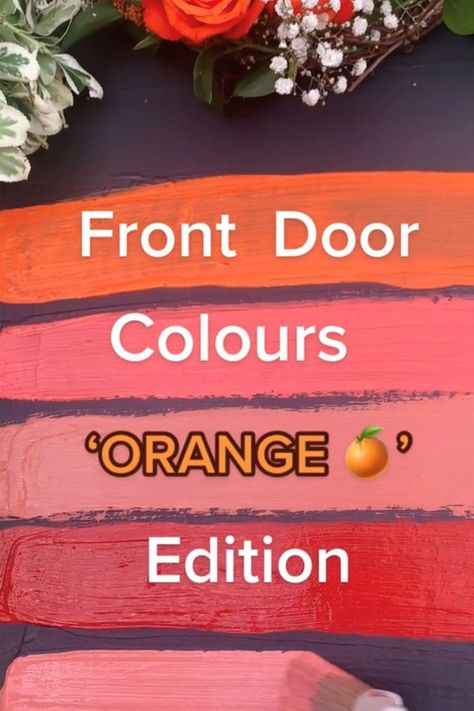 Our top 5 gorgeous orange front door shades Outdoor House Paint Colors, Front Door Colours, Orange Front Door, Orange Brick Houses, Outdoor House Paint, Exterior Front Door Colors, Orange Paint Colors, Orange Front Doors, Best Front Doors