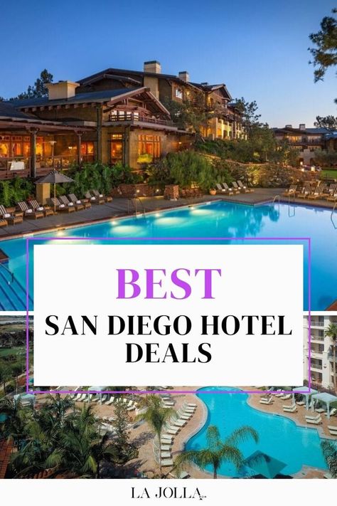 Beautiful resort with a swimming pool surrounded by palm trees in San Diego. San Diego Hotels, San Diego Vacation, Beach Village, San Diego State University, Hotel Del Coronado, Downtown San Diego, Hotel Stay, My Portfolio, Spa Services