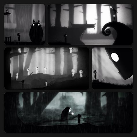 Limbo Game Art, Limbo Concept Art, Inside Limbo, Limbo Game, Game Background Art, Dark Kawaii, Tech Art, Game Background, Game Concept Art