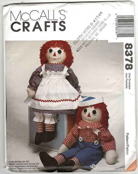 Raggedy Andy, Apron Vintage, Crafts Sewing Patterns, Raggedy Ann Doll, Rag Doll Pattern, Ann Doll, Raggedy Ann And Andy, Doll Sewing Patterns, Aprons Patterns